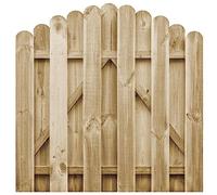 vidaXL Cancello per Steccato 100x100 cm ad Arco Recinzione Recinto Steccato Cancello del Giardino Recinto per Esterni Legno Impregnato