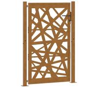 vidaXL Cancello da giardino 105x155 cm Acciaio Corten Design leggero