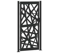 vidaXL Cancello Giardino Nero 100x200 cm in Acciaio Design Leggero, cancello della Recinzione, cancello Esterno, cancello del Metallo