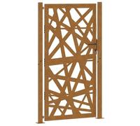 Cancello da giardino 100x200 cm in acciaio corten design leggero