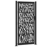 vidaXL Cancello Giardino Nero 105x205 cm in Acciaio Design a Traccia, cancello della Recinzione, cancello Esterno, cancello del Metallo