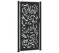vidaXL Cancello Giardino Nero 105x205 cm in Acciaio Design a Fiamma, cancello della Recinzione, cancello Esterno, cancello del Metallo