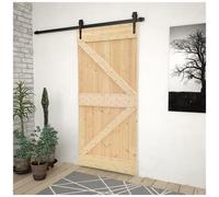 Porta 80x210 cm in legno massello di pino