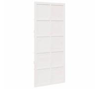 vidaXL Porta a libro in bianco, 208 x 100 x 2.5 cm, in legno massello di pino. Solo per interni. È un divisore per la sala da pranzo con design rustico, struttura a giunzione finger, forma rettangol