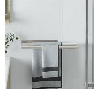 vidaXL Porta asciugamani Argento 40 x 9 x 4 cm Acciaio inossidabile