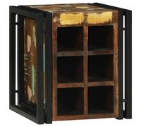 vidaXL Porta Bottiglie 34.5x35x39 cm Legno Massello di Recupero