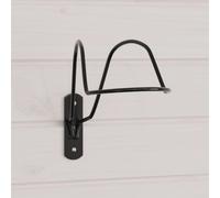 vidaXL Porta Casco Equitazione a Parete Nero in Acciaio