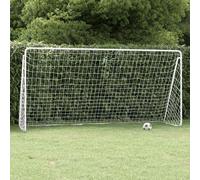 vidaXL Porta da Calcio con Rete Bianca 366x122x182 cm in Acciaio