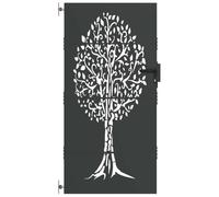 vidaXL Porta da Giardino - Barriera Esterna con Design Elegante di Albero Tagliato al Laser per Il Tuo Patio o Giardino