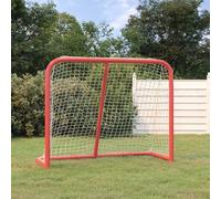 vidaXL Porta da Hockey Rossa e Bianca 183x71x122 cm in Poliestere