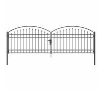 vidaXL Porta da recinto per giardino, barriera esterna, divisore per cortile, ingresso, stile classico, tradizionale, privacy e sicurezza