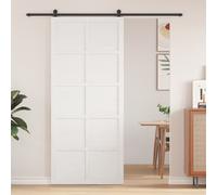 vidaXL Porta del fienile Bianco 80 x 210 cm Legno di pino massello