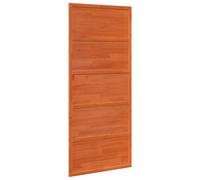 vidaXL Porta del Granaio Marrone 90x208 cm in Legno Massello di Pino, porta della stalla scorrevole, porta del fienile scorrevole, porta scorrevole per interni