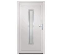 vidaXL Porta di Ingresso in PVC Bianca 108x208 cm