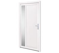 vidaXL Porta d'ingresso bianca in PVC 108x208 cm