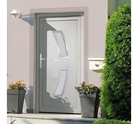 vidaXL Porta Ingresso Bianca 88x200 cm in PVC, porta, porta di ingresso, porta d'ingresso in PVC, porta entrata, porta in PVC, porte, porte in PVC