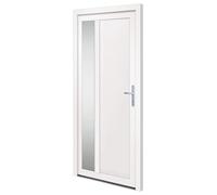 vidaXL Porta Ingresso Bianca 98x208 cm in PVC, porta, porta di ingresso, porta d'ingresso in PVC, porta entrata, porta in PVC, porte, porte in PVC