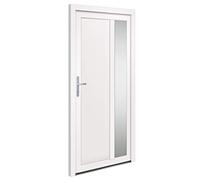 vidaXL Porta Ingresso Bianca 98x200 cm in PVC, porta, porta di ingresso, porta d'ingresso in PVC, porta entrata, porta in PVC, porte, porte in PVC