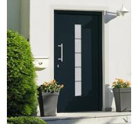 vidaXL Porta d'Ingresso in Alluminio e PVC Antracite 100x200 cm