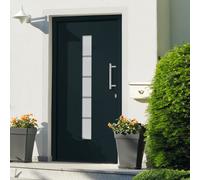 vidaXL Porta d'Ingresso in Alluminio e PVC Antracite 110x210 cm