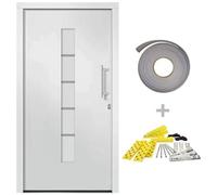 VIDAXL - Porta d'Ingresso in Alluminio e PVC Bianco 100x210 cm