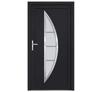 vidaXL Porta Ingresso Antracite 108x208 cm in PVC, porta, porta di ingresso, porta d'ingresso in PVC, porta entrata, porta in PVC, porte, porte in PVC