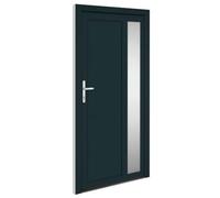 vidaXL Porta Ingresso Antracite 108x208 cm in PVC, porta, porta di ingresso, porta d'ingresso in PVC, porta entrata, porta in PVC, porte, porte in PVC