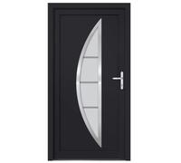 vidaXL Porta D'Ingresso In PVC Antracite 88x200 Cm