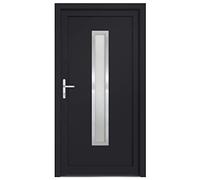 vidaXL Porta Ingresso Antracite 98x190 cm in PVC, porta, porta di ingresso, porta d'ingresso in PVC, porta entrata, porta in PVC, porte, porte in PVC