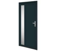 vidaXL Porta Ingresso Antracite 98x200 cm in PVC, porta, porta di ingresso, porta d'ingresso in PVC, porta entrata, porta in PVC, porte, porte in PVC