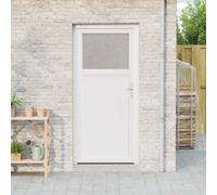 vidaXL Porta d'ingresso laterale 98 x 198 cm PVC Bianco
