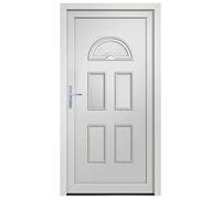 vidaXL Porta Ingresso Bianca 88x208 cm in PVC, porta, porta di ingresso, porta d'ingresso in PVC, porta entrata, porta in PVC, porte, porte in PVC