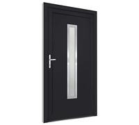 vidaXL Porta Ingresso Antracite 108x208 cm in PVC, Porta, Porta di Ingresso, Porta d'ingresso in PVC, Porta entrata, Porta in PVC, Porte, Porte in PVC