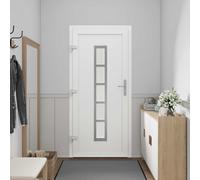 vidaXL Porta Frontale Antracite 88 x 200 cm PVC, Porta d'ingresso elegante, efficiente energeticamente, foyer moderno, resistente, accesso interno ed esterno