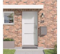 vidaXL Porta Frontale Bianco 98 x 208 cm PVC, Porta per Soggiorno, Entrata Rettangolare, Foyer Moderna, Salvaspazio, Kit in Vetro Pratico