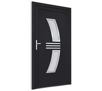 vidaXL Porta Ingresso Antracite 108x200 cm in PVC, porta, porta di ingresso, porta d'ingresso in PVC, porta entrata, porta in PVC, porte, porte in PVC