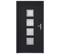 vidaXL Porta Ingresso Antracite 108x200 cm in PVC, Porta, Porta di Ingresso, Porta d'ingresso in PVC, Porta entrata, Porta in PVC, Porte, Porte in PVC