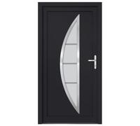 vidaXL Porta Ingresso Antracite 108x208 cm in PVC, porta, porta di ingresso, porta d'ingresso in PVC, porta entrata, porta in PVC, porte, porte in PVC