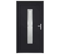 vidaXL Porta Ingresso Antracite 98x208 cm in PVC, porta, porta di ingresso, porta d'ingresso in PVC, porta entrata, porta in PVC, porte, porte in PVC
