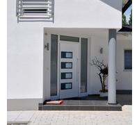 vidaXL Porta Ingresso Bianca 100x210 cm in Alluminio e PVC