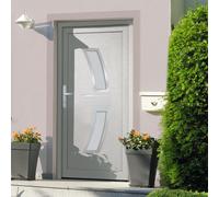 vidaXL Porta Ingresso Bianca 88x200 cm in PVC, porta, porta di ingresso, porta d'ingresso in PVC, porta entrata, porta in PVC, porte, porte in PVC