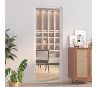 vidaXL Porta Interna 76x201,5 cm Bianca in Vetro ESG e Alluminio
