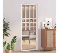 vidaXL Porta Interna 76x201,5 cm Bianca in Vetro ESG e Alluminio