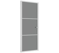 VIDAXL - Porta Interna 83x201,5 cm Bianca in Vetro ESG e Alluminio