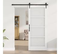 vidaXL Porta Interna con Vetro ORKDAL Bianco 83 x 202 cm
