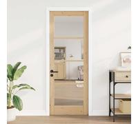 vidaXL Porta Interna con Vetro ORKDAL Marrone 78 x 211 cm