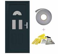 vidaXL Porta Isolante a Risparmio Energetico - Porta Moderna Rettangolare per Interni ed Esterni, Ingressi Resistenti al Calore in Stile Minimalista con Sicurezza Inclusa