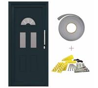 vidaXL Porta isolata per risparmio energetico - Ingresso moderno, rettangolare. Ottima per interni o esterni. Resistente a temperature per ingressi domestici. Design minimalista e sicuro, stile cont