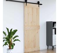 vidaXL Porta NARVIK Naturale 90 x 210 cm Legno di pino solido