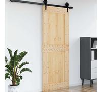 vidaXL Porta NARVIK Naturale 90 x 210 cm Legno di pino solido
